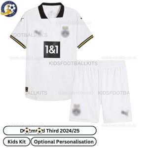 D0rt^_^mund Third Kids Football Kit 2024_25 (No Socks)